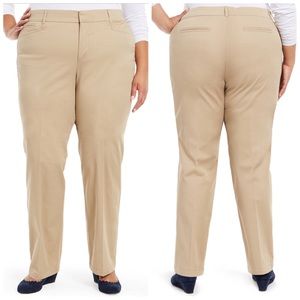 14W 18W 24W Charter Club Khaki Trousers Plus Size